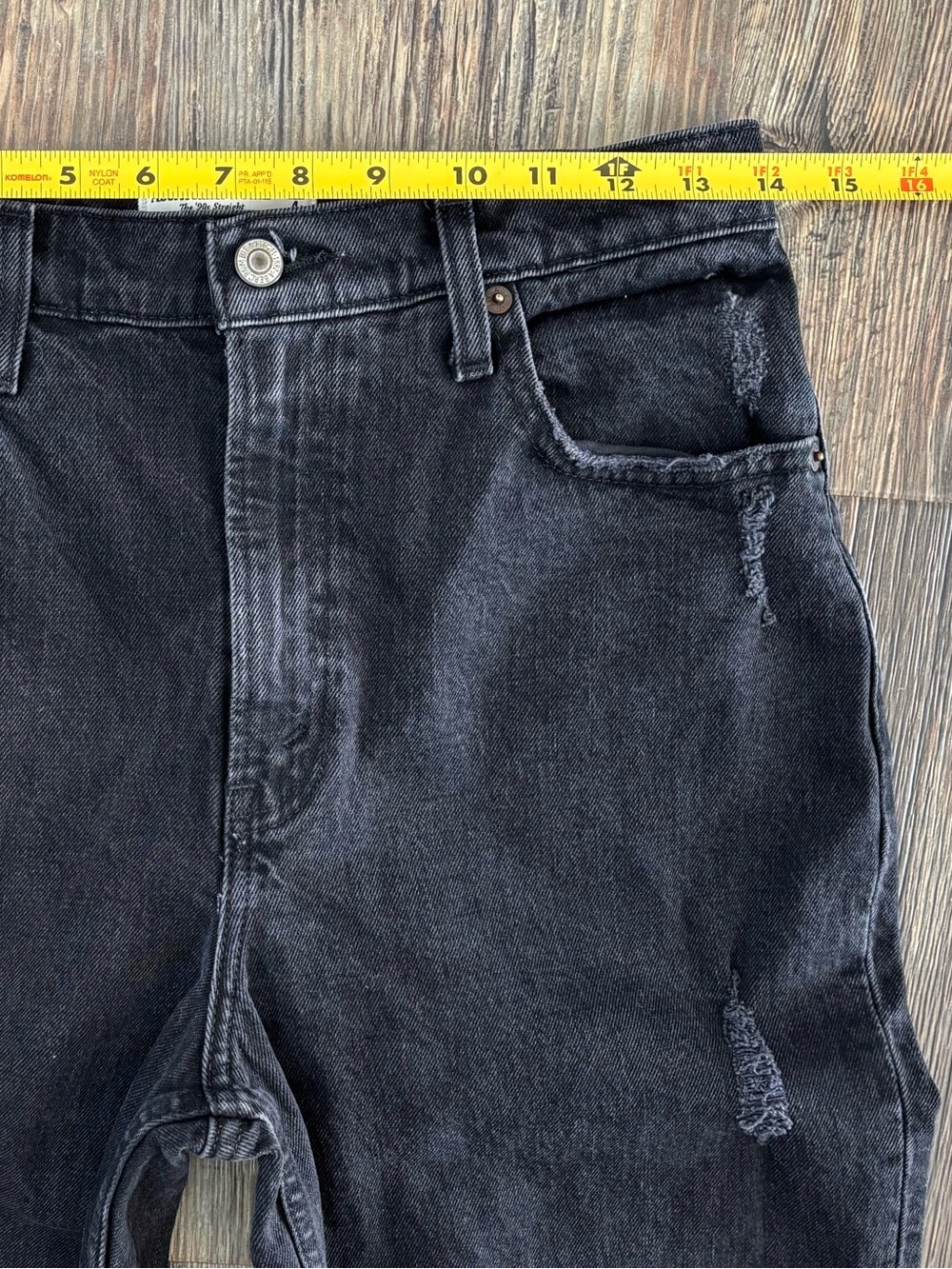 Abercrombie & Fitch 90’s Straight Ultra High Rise Curve Love Black Jeans 27/4R - Picture 9 of 14